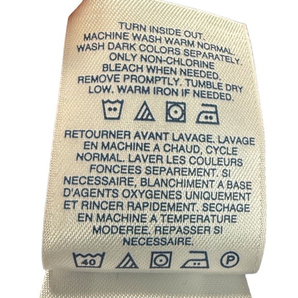 Lands End Mens XL T Long Sleeve Ribbed Crew Neck Shirt Navy Blue‎ Cotton - Picture 8 of 9